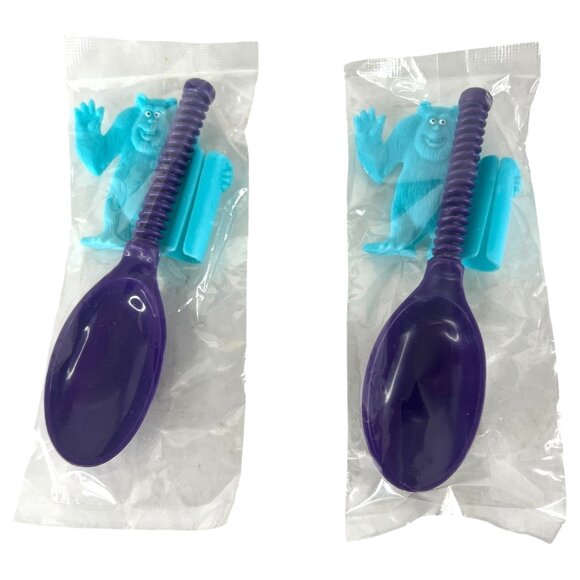 Disney Monsters Inc. Sulley Spinninh Spoon Set Of 2 Kelloggs New Unopened Sealed - Picture 1 of 6